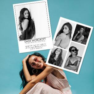 Modern Professional Model Actor Photo comp Card