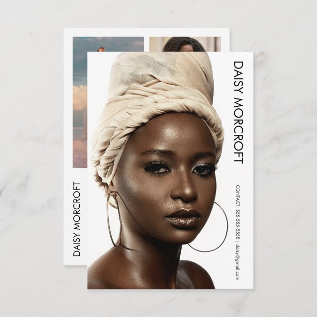 Modern Professional Model Actor Photo comp Card (Front/Back)