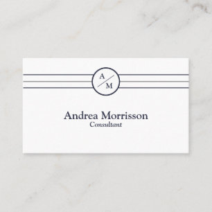 Modern Professional Monogram Business Card