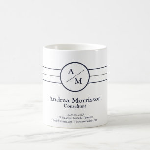 Modern Professional Monogram Coffee Mug