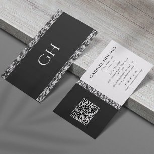 Modern professional Monogram Minimalist Business C Card