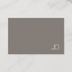 Modern Professional Monogram Plain Elegant Colours Business Card