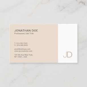 Modern Professional Monogram Template Minimalist Business Card