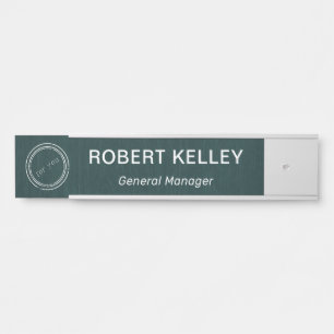Modern Professional Name & Logo Office Door Sign