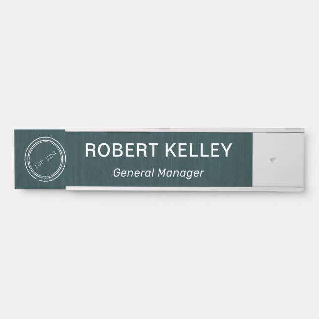 Modern Professional Name & Logo Office Door Sign (Front)