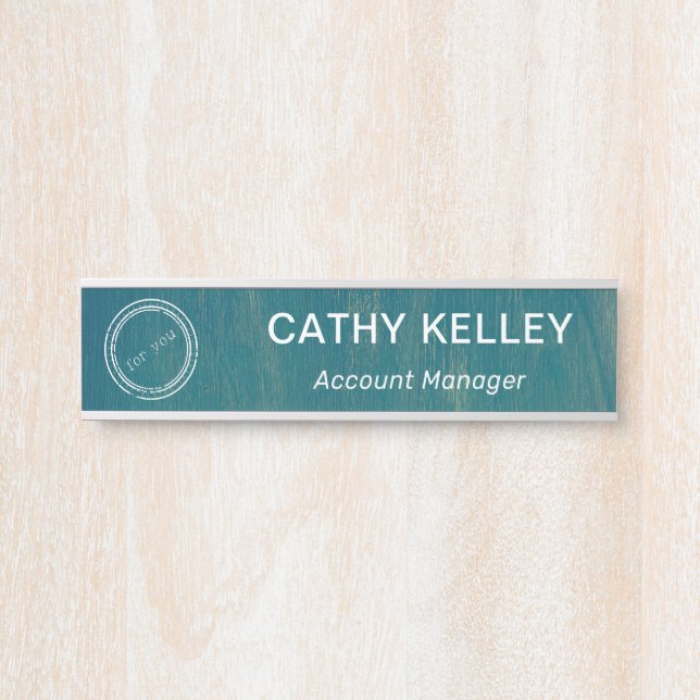 Modern Professional Name & Logo Office Door Sign (Front)