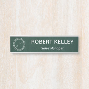 Modern Professional Name & Logo Office Door Sign
