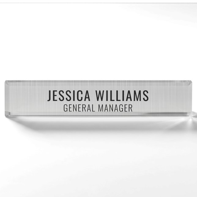 Modern Professional Name Plate (Front)