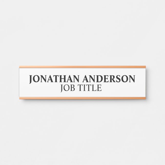 Modern Professional Office Door Sign (Front)