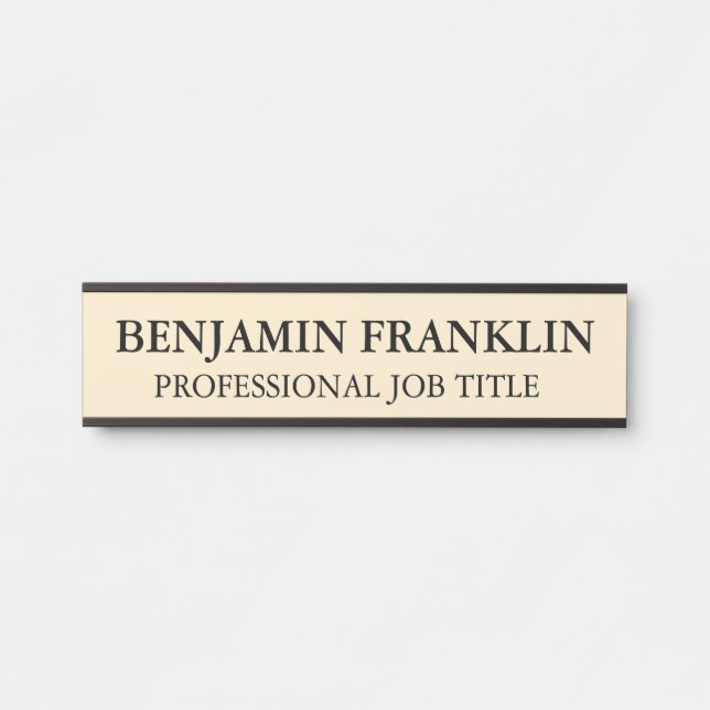 Modern Professional Office Door Sign (Front)