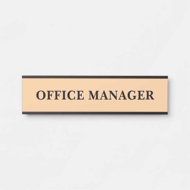 Modern Professional Office Door Sign (Front)