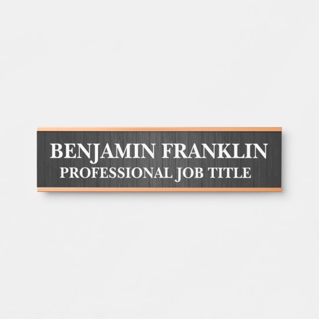 Modern Professional Office Door Sign (Front)