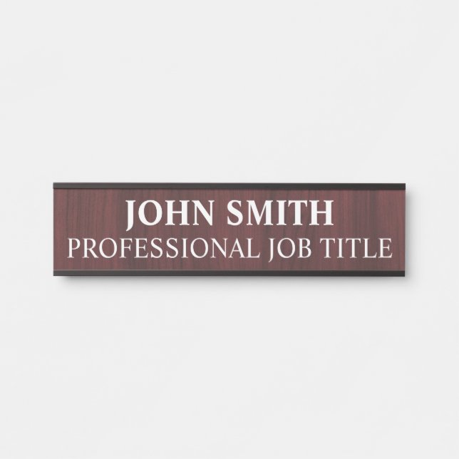Modern Professional Office Door Sign (Front)