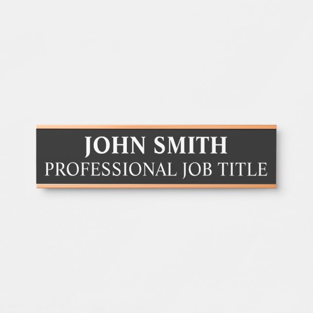 Modern Professional Office Door Sign (Front)