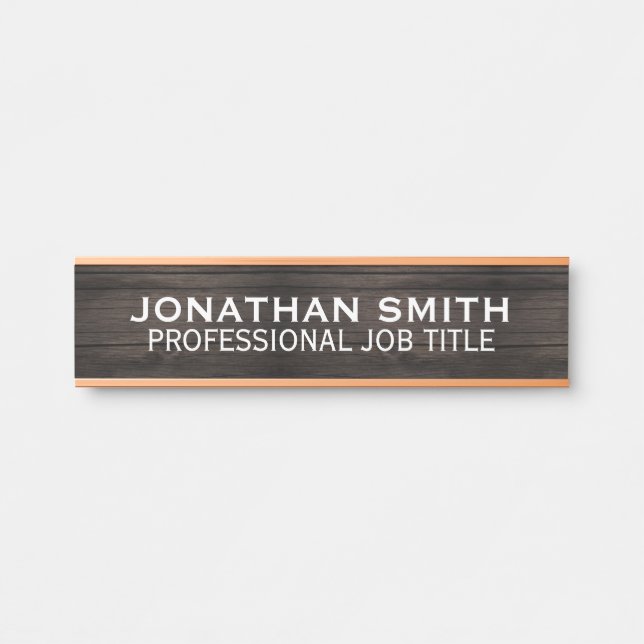 Modern Professional Office Door Sign (Front)
