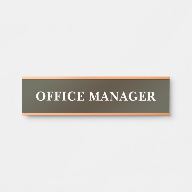 Modern Professional Office Door Sign (Front)