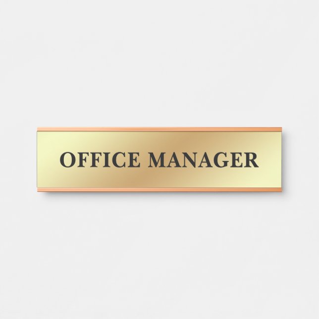 Modern Professional Office Door Sign (Front)
