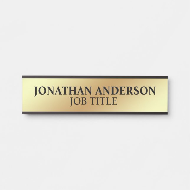 Modern Professional Office Door Sign (Front)