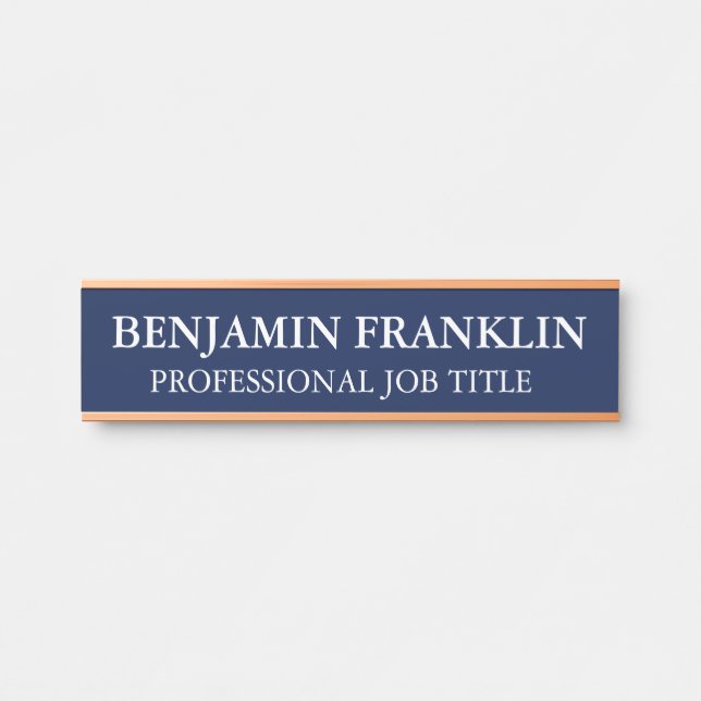 Modern Professional Office Door Sign (Front)