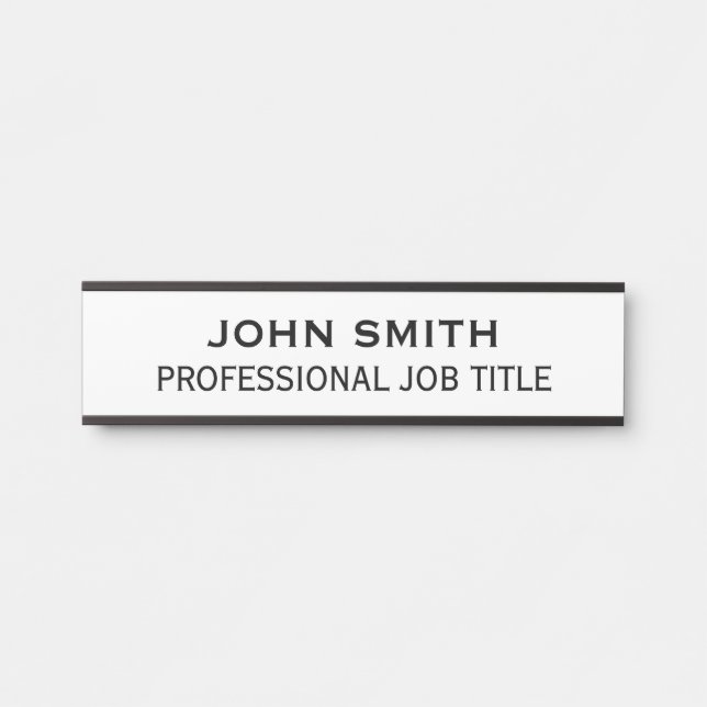 Modern Professional Office Door Sign (Front)