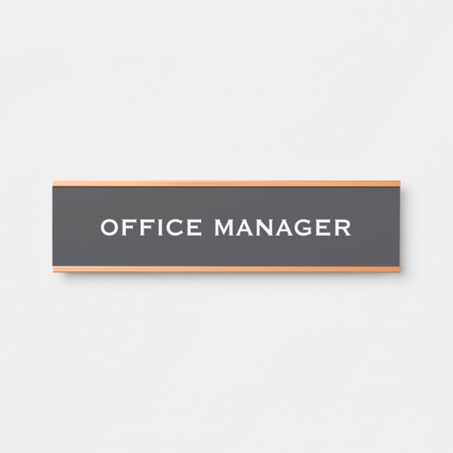 Modern Professional Office Door Sign (Front)