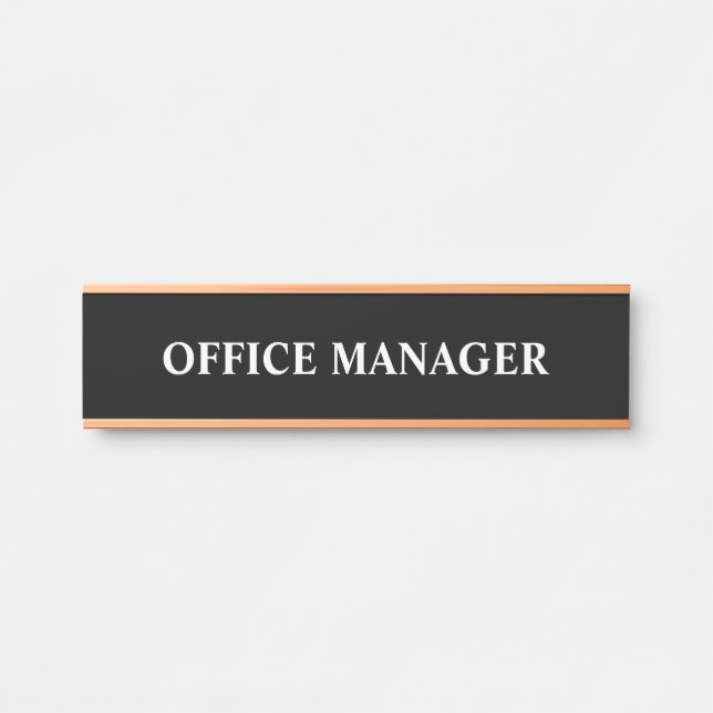 Modern Professional Office Door Sign (Front)