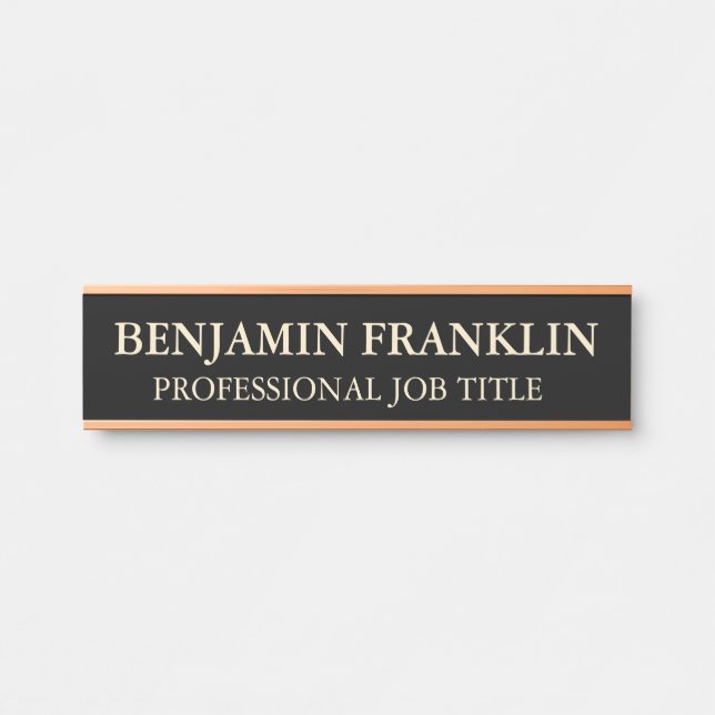 Modern Professional Office Door Sign (Front)