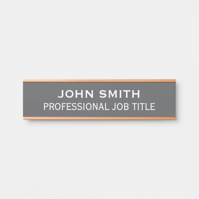 Modern Professional Office Door Sign (Front)