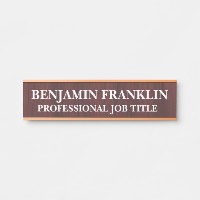 Modern Professional Office Door Sign (Front)