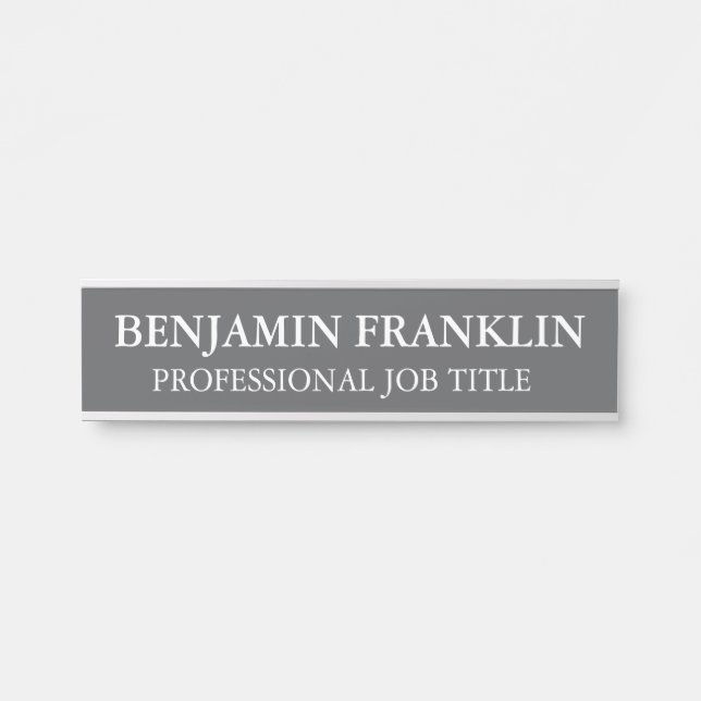 Modern Professional Office Door Sign (Front)