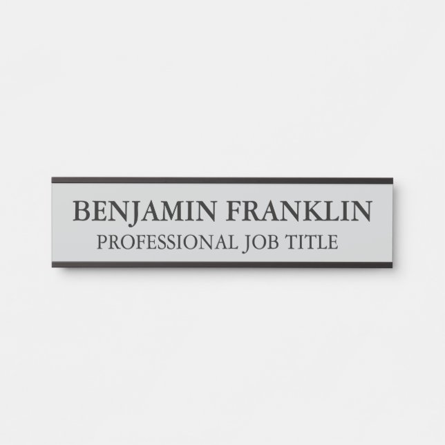 Modern Professional Office Door Sign (Front)