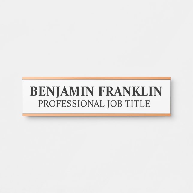 Modern Professional Office Door Sign (Front)