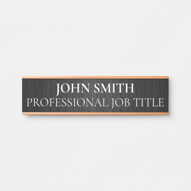 Modern Professional Office Door Sign (Front)
