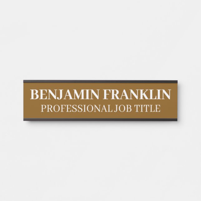 Modern Professional Office Door Sign (Front)