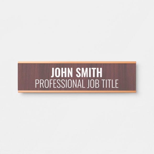 Modern Professional Office Door Sign (Front)