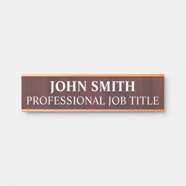 Modern Professional Office Door Sign (Front)