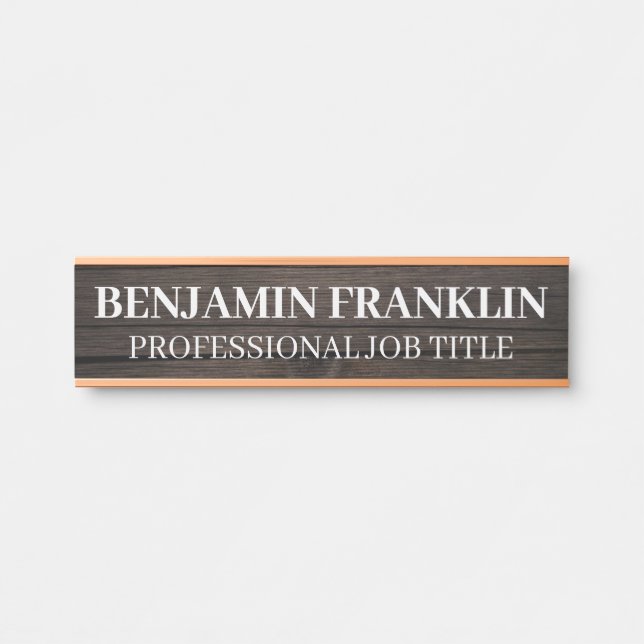 Modern Professional Office Door Sign Name Plate (Front)