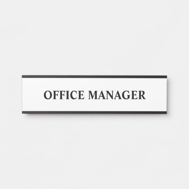 Modern Professional Office Door Sign Name Plate (Front)