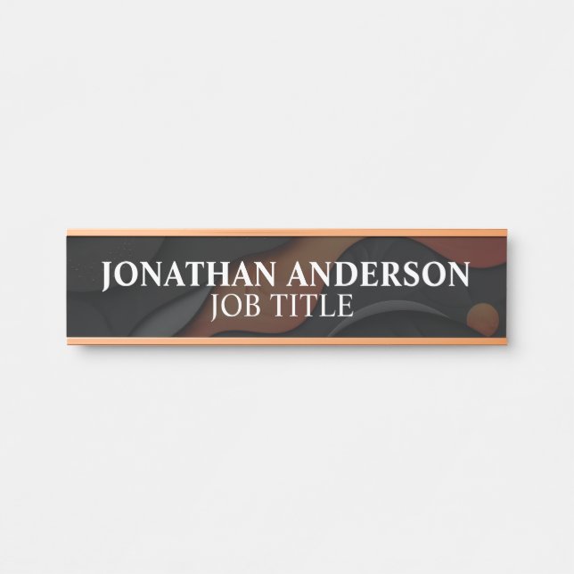 Modern Professional Office Door Sign Name Plate (Front)