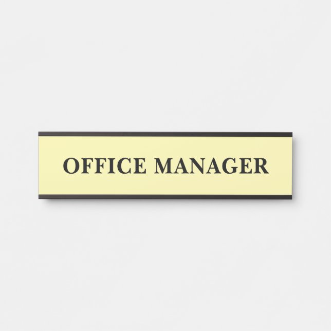 Modern Professional Office Door Sign Name Plate (Front)