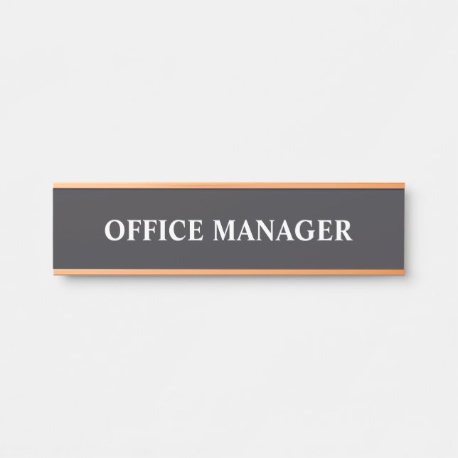 Modern Professional Office Door Sign Name Plate (Front)