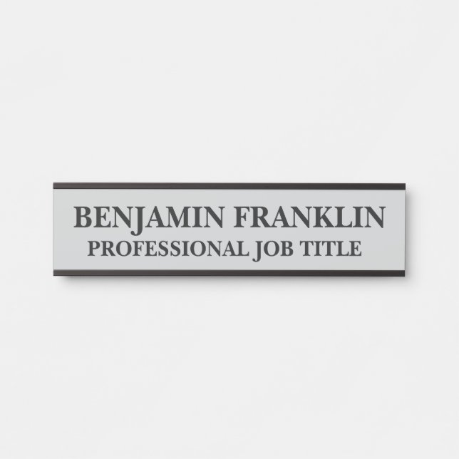 Modern Professional Office Door Sign Name Plate (Front)