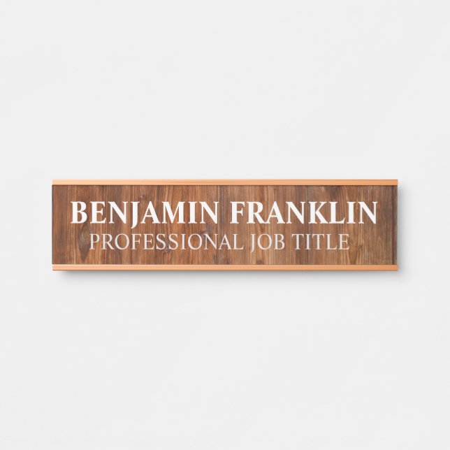 Modern Professional Office Door Sign Name Plate (Front)