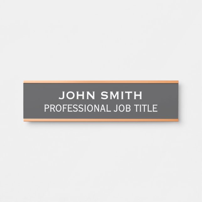 Modern Professional Office Door Sign Name Plate (Front)