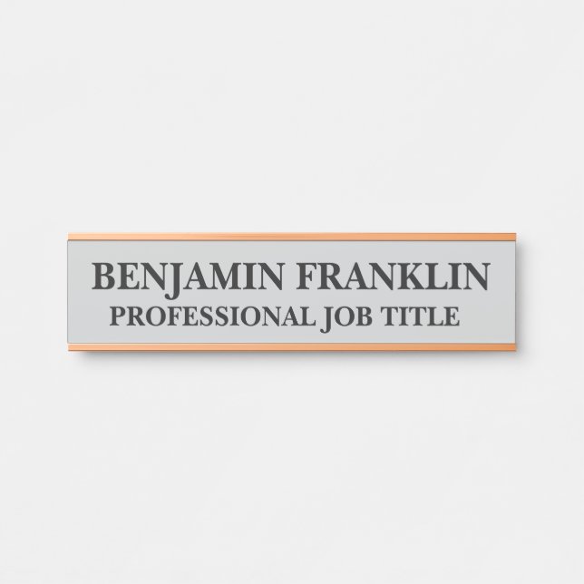 Modern Professional Office Door Sign Name Plate (Front)