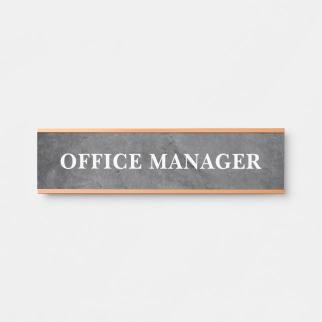Modern Professional Office Door Sign Name Plate (Front)