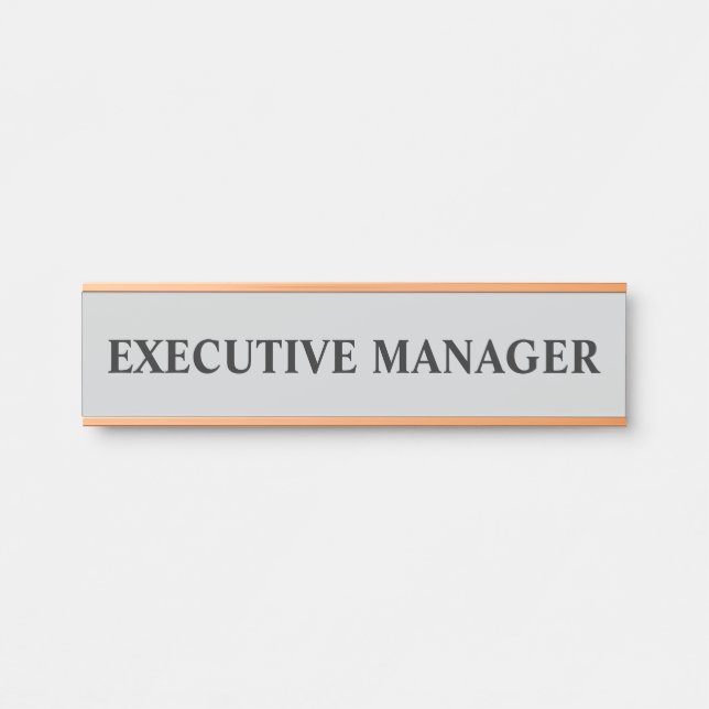 Modern Professional Office Door Sign Name Plate (Front)