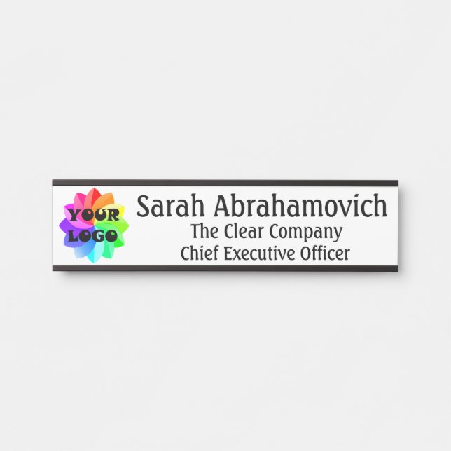 Modern Professional Office Door Signs Your Logo (Front)