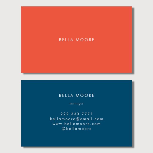 Modern Professional Orange & Teal  Business Card (Creator Uploaded)