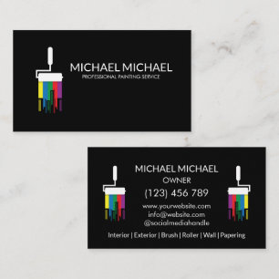 Modern Professional Painting Service Decoration Business Card